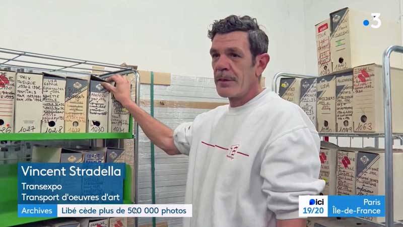 Déménagement de photographies vers les Archives Nationales