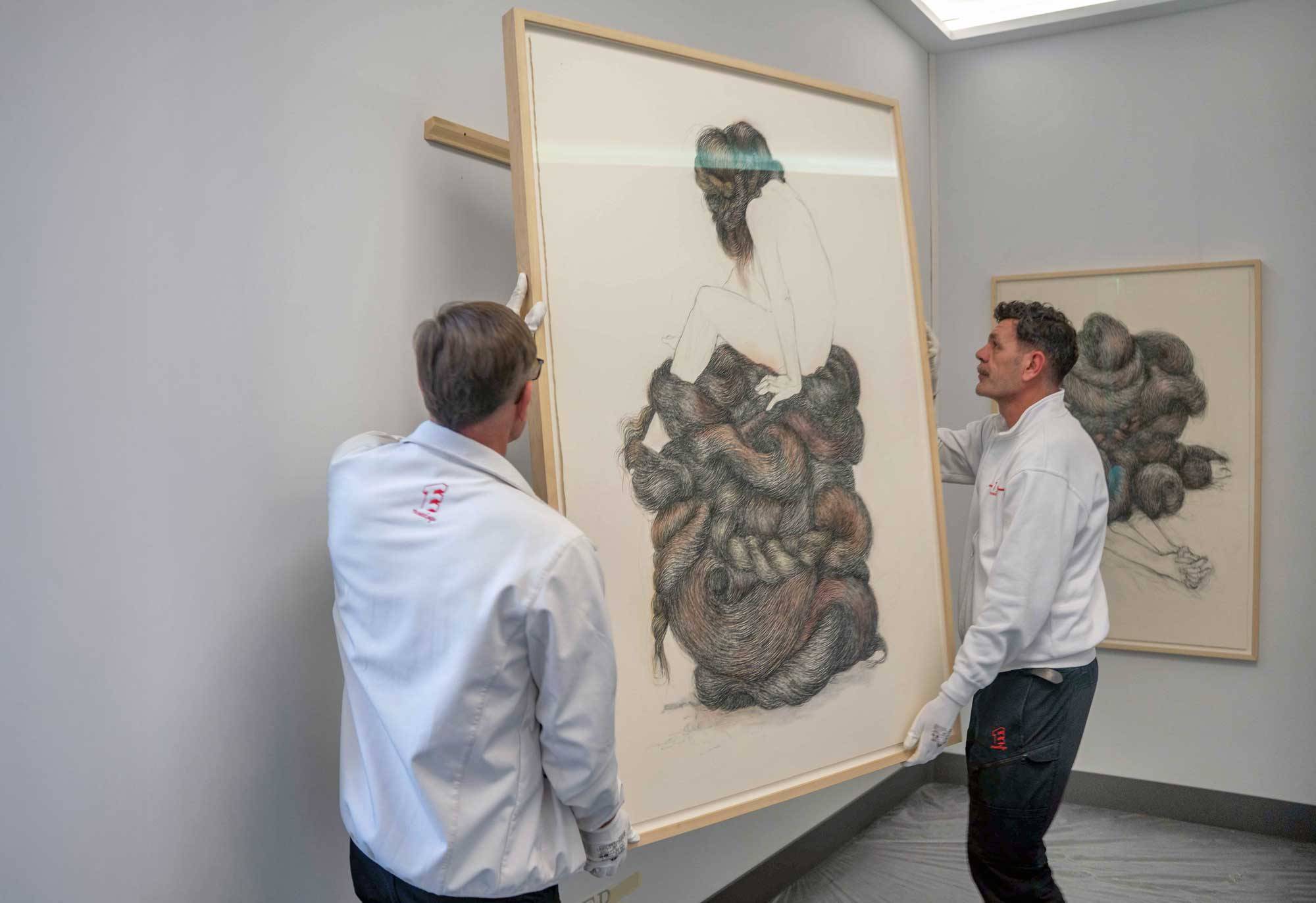 Accrochage d'oeuvre d'art